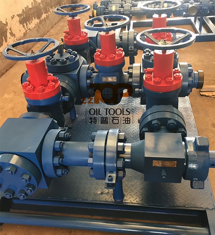 10000 Psi Skid Mounted High Pressure Choke Manifold  Line Up For Surface Well Testing Operation